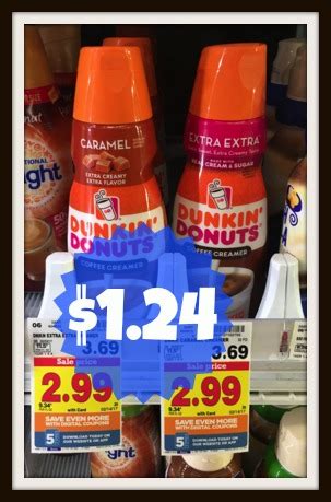 Get Dunkin’ Donuts Coffee Creamer for ONLY $1.24 each at Kroger ...