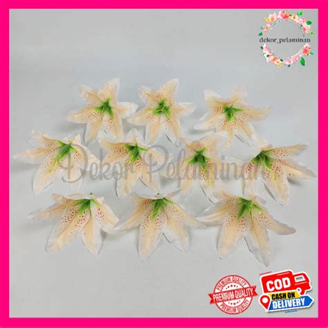 Jual 1 PCS Kuntuman Bunga Lily Tiger Artificial Kelopak Lili