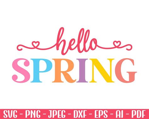 Hello Spring Svg Welcome Spring Svg Spring Door Sign Svg Etsy