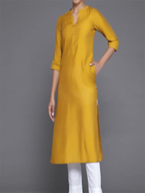 Buy Libas Mandarin Collar Straight Kurta Kurtas For Women 27931750