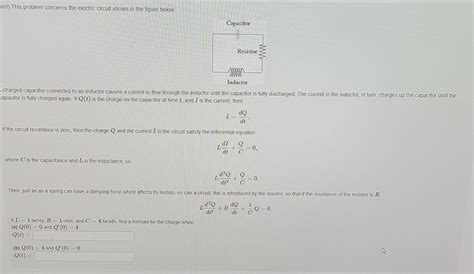 Solved Int This Problem Concerns The Electric Circuit Shown Chegg