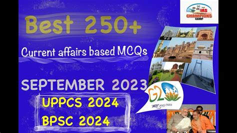 Uppcs September Current Affair Mcqs Part I Uppcs Youtube