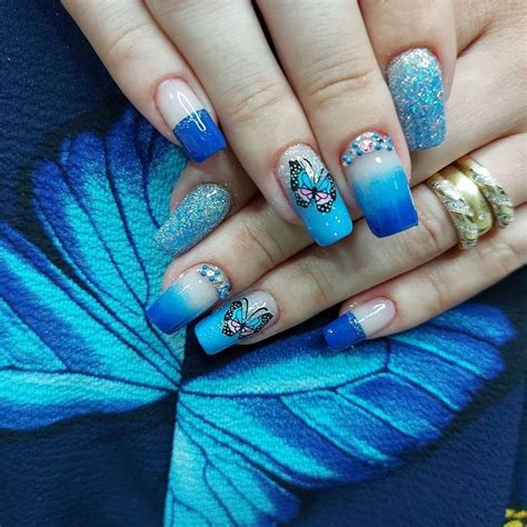 40 Nail Designs To Rock With Tone Unhas Azuis Unhas Decoradas Unhas Bonitas