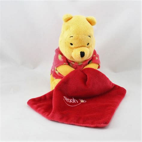 Doudou Luminescent Winnie L Ourson Mouchoir Rouge Disney