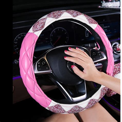 Aliexpress Buy Luxury Diamond Crystal Car Steering Wheel Covers