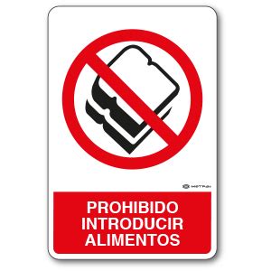 Prohibido Introducir Alimentos 30 X 45 Cm Metramtx