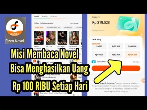 Misi Membaca Novel Bisa Hasilkan Uang Rp 100 RIBU Setiap Hari Aplikasi