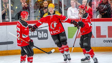 Hockey National League Lausanne Simpose Face à Lugano Blick