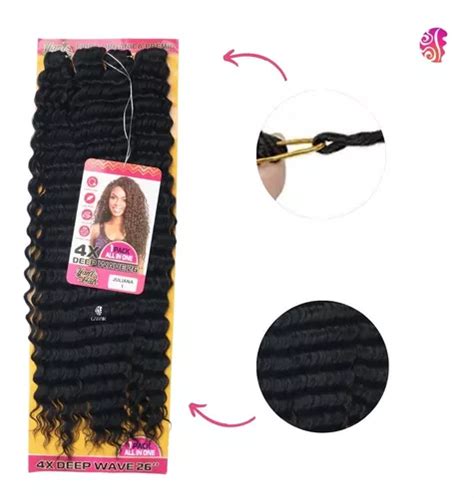 Aplique Cabelo Org Nico Crochet Braids Cm Gr Juliana Cor Preto