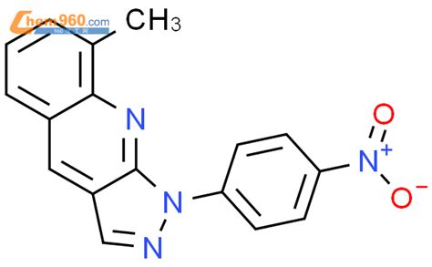 915696 06 9 1H Pyrazolo 3 4 b quinoline 8 methyl 1 4 nitrophenyl 化学式