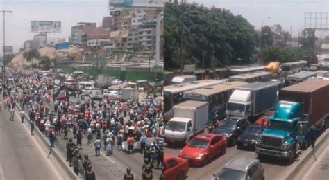 Surco Cientos De Manifestantes Bloquean La Panamericana Sur Tras Rechazo De Adelanto De