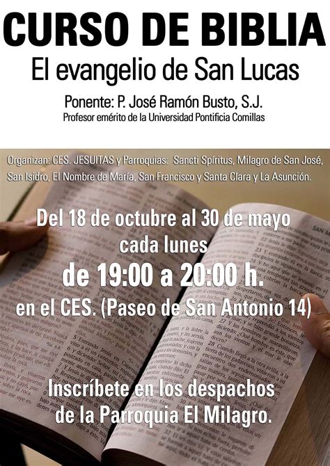 Curso de Biblia San Lucas Parroquia El Milagro de San José