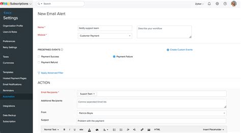 Subscription Billing Automation Zoho Subscriptions