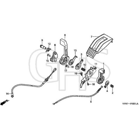 Honda HRD536C2 HXE MZCA 8200001 9999999 Throttle Lever Diagram GHS