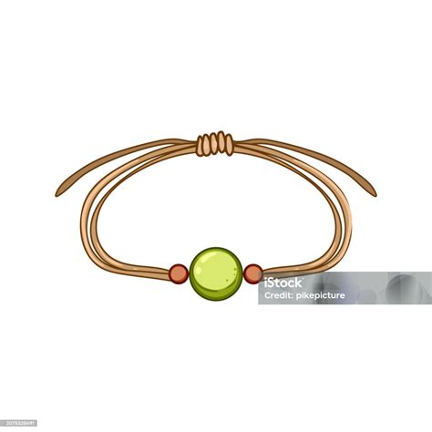 Jewelry Hippie Friendship Bracelets Cartoon Vector Illustration Stock