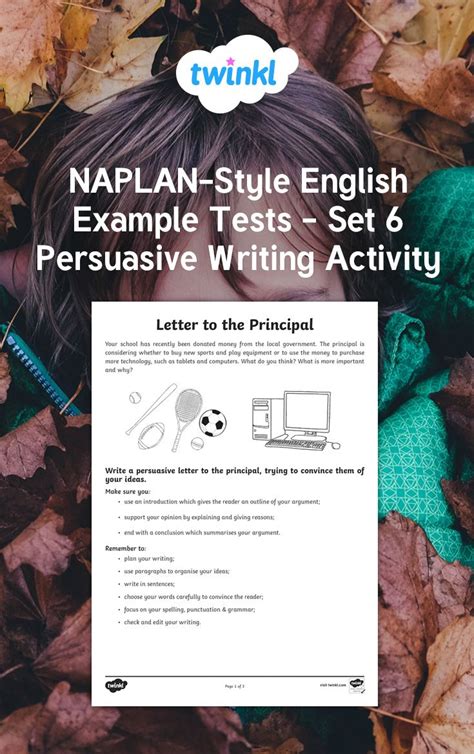 This Is A Naplan Style Sample Writing Test Which Can Be Used For Year