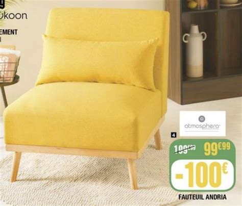 Promo Fauteuil Andria Chez La Foir Fouille