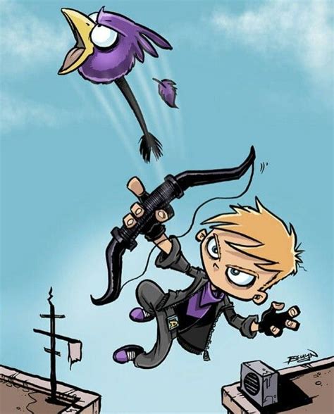 Chibi Hawkeye By Craig Bruyn Artistas Superhéroes