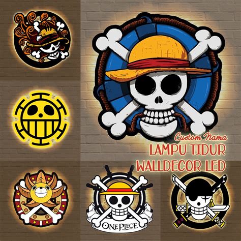 Jual Lampu Tidur Karakter One Piece Walldecor Luffy D Monkey Led Lampu