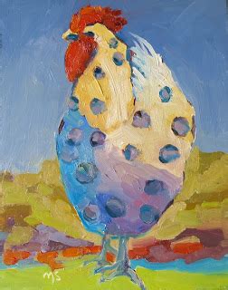 Nancy Standlee Fine Art Free Style A Rooster Oil Painting Or