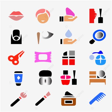 Cosmetic Beauty Salon Vector Hd Png Images Beauty Icons Set Or