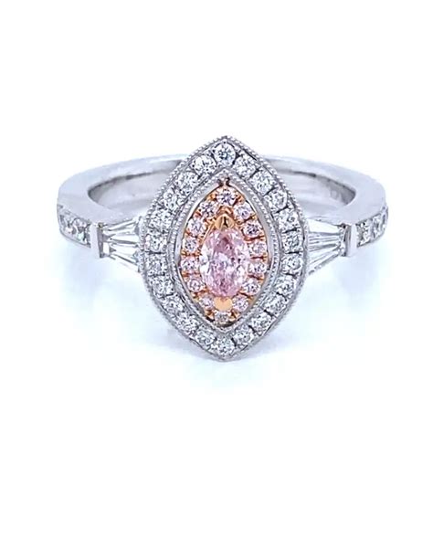 18KT White and Rose Gold Pink Diamond Ring | Grand Jewelers