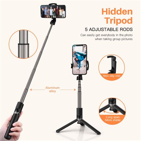 Yoozon Selfie Stick Tripod Bluetooth Extendable Phone Tripod Selfie