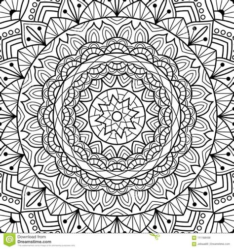 Coloring Book Pages Mandala Indian Antistress Medallion Abstract