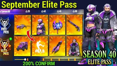 September Elite Pass New Elite Pass Free Fire September 2021 Season