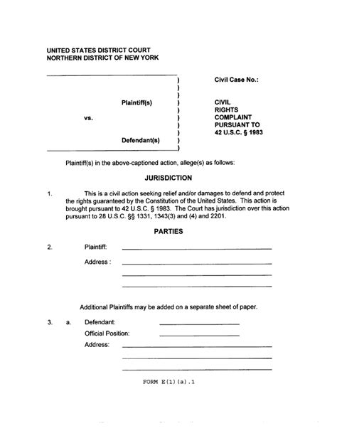 Civil Rights Complaint Form Fill And Sign Printable