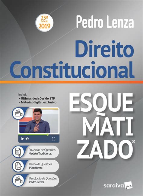 Livro Direito constitucional esquematizado 23ª edição de 2019