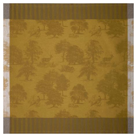 Le Jacquard Francais Tischdecke Souveraine Gold 175 X 175 Cm Artedona