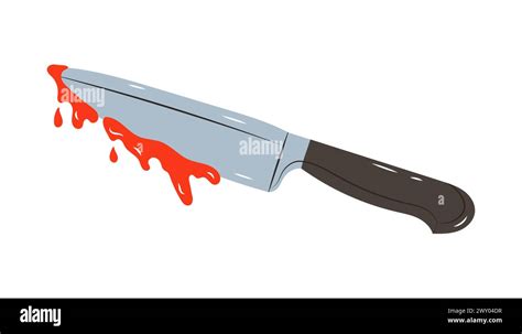 Bloody Knife Vector Icon Stock Vector Image Art Alamy