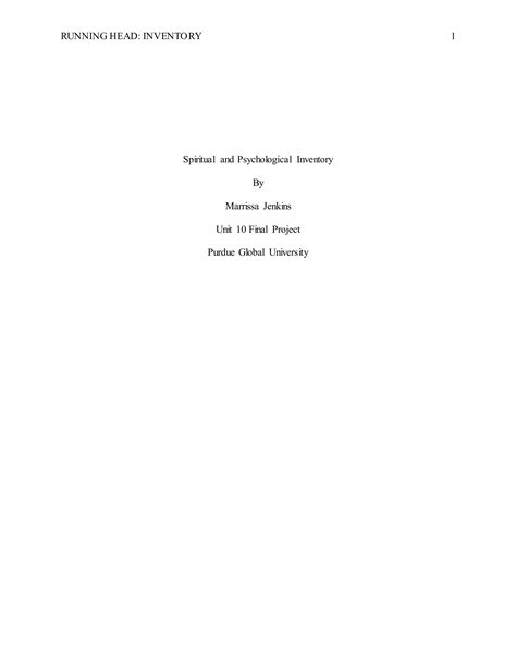 Spiritual And Psychological Inventory Assessment Pdf