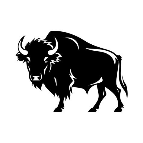 Premium Vector Bison Silhouette Character Vector Illustration