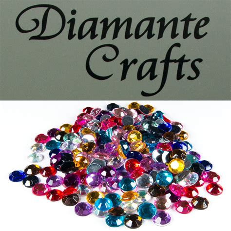 200 X 6mm Mixed Colours Round Diamante Loose Flat Back Rhinestone Gems