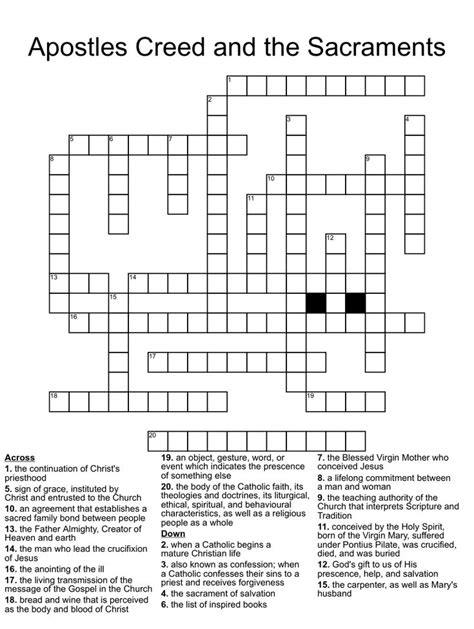 The Crossword Is Shown In Black And White