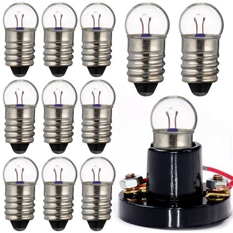 10 Pcs Small Electric Light Beads E10 Light Bulbs 25v 03a Student