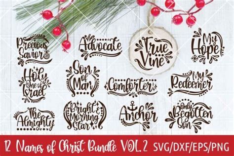 Names of Christ Svg, Christmas Ornaments Graphic by Foundationofjoy ...