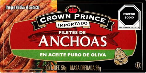 Crown Prince Filete De Anchoas En Aceite Puro De Oliva G Amazon