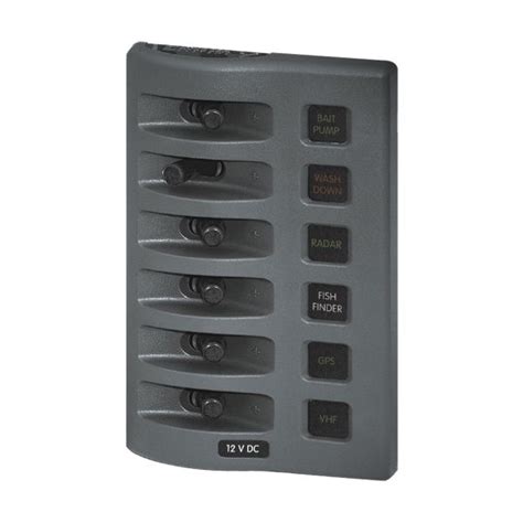 Blue Sea Systems Weatherdeck Switch Panel No Fuses Bla