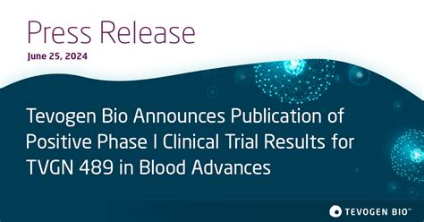 Tevogen Bio Announces Publication Of Positive Phase I Clinical Trial