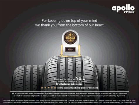 Apollo Tyres Thank You For Voting Us No Ad Times Of India Mumbai