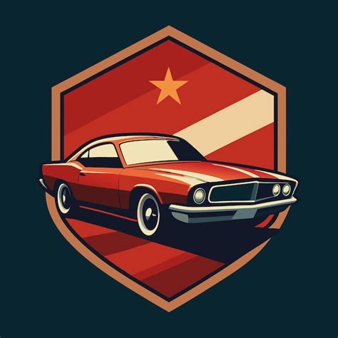 Premium Vector Bold Muscle Car Sticker Art