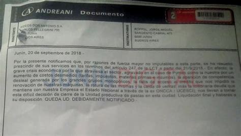 Pese A Los Reclamos Los 30 Trabajadores De Don Antonio Comenzaron A Recibir Los Telegramas De