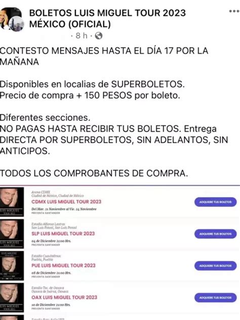 Boletos De Luis Miguel En Reventa Llegan Hasta Los 70 Mil Pesos Alertaron Que Podrían Ser