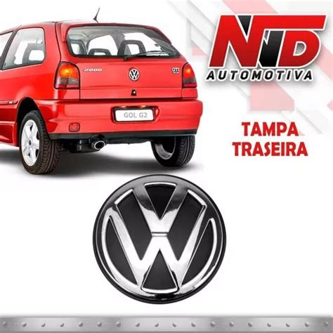 Emblema Vw Tampa Traseira Gol G2 Bola 95 96 97 98 99 Encaixe