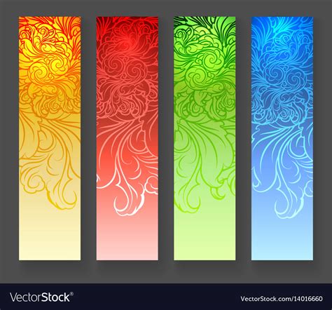 Four abstract vertical banners Royalty Free Vector Image