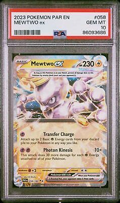 Psa Gem Mint Pokemon Paradox Rift Mewtwo Ex Ebay