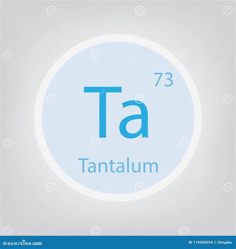 Tantalum Ta Chemical Element Icon Stock Vector Illustration Of